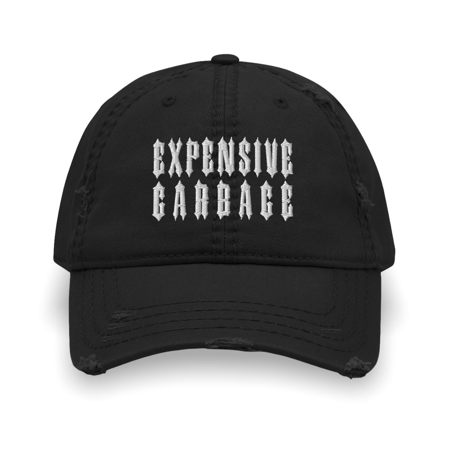 The "GARBAGE" Distressed Dad Cap